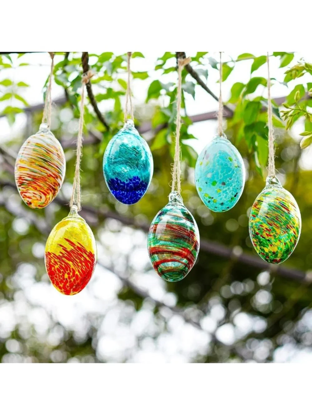 6Pcs Shatter-Resistant Glass Ball Ornaments | Indoor Outdoor Decor, Lightweight